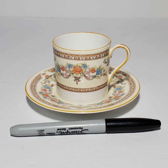 Aynsley Demitasse (Small) Cup and Saucer Devonshire Vintage - Picture 5 of 10
